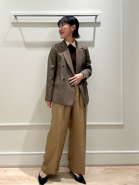 「アイテム（テーラードジャケット）」を使った、kanazashiさん（レディース・159cm・30代）の秋コーディネート