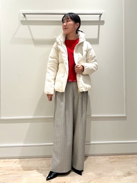 「アイテム（ダウンジャケット/コート）」を使った、kanazashiさん（レディース・159cm・40代）の冬コーディネート