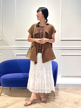 「NOLLEY’S（ノーリーズ）のアイテム」を使った、kanazashiさん（レディース・159cm）の夏コーディネート