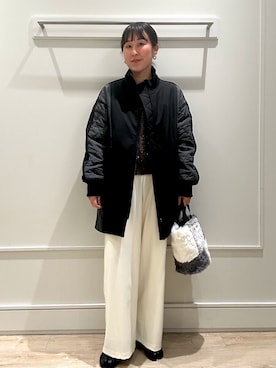 「アイテム（ダッフルコート）」を使った、kanazashiさん（レディース・159cm）の冬コーディネート