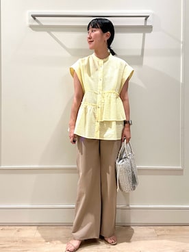 「MICO COULIER（ミコクリエ）のアイテム」を使った、kanazashiさん（レディース・159cm）の春コーディネート