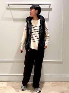 「アイテム（ブルゾン）」を使った、kanazashiさん（レディース・159cm・40代）の秋コーディネート