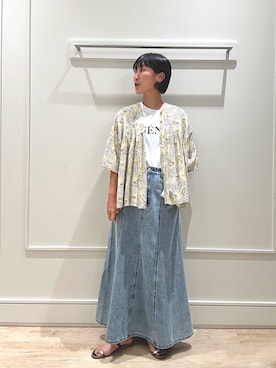 「アイテム（Tシャツ/カットソー）」を使った、kanazashiさん（レディース・159cm・40代）の夏コーディネート