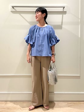 「MICO COULIER（ミコクリエ）のアイテム」を使った、kanazashiさん（レディース・159cm）の春コーディネート