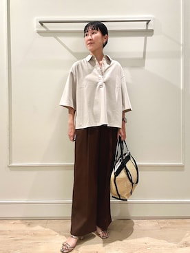 「MICO COULIER（ミコクリエ）のアイテム」を使った、kanazashiさん（レディース・159cm）の春コーディネート