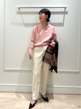 「アイテム（ストール/ショール）」を使った、kanazashiさん（レディース・159cm・40代）の秋コーディネート