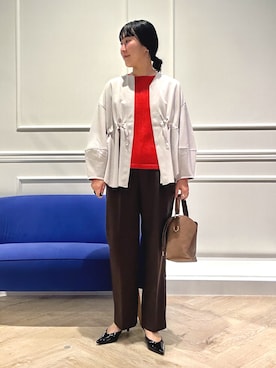 「MICO COULIER（ミコクリエ）のアイテム」を使った、kanazashiさん（レディース・159cm）の秋コーディネート