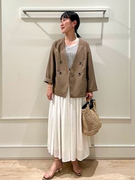 「MICO COULIER（ミコクリエ）のアイテム」を使った、kanazashiさん（レディース・159cm）の春コーディネート