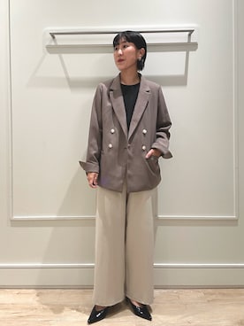 「アイテム（テーラードジャケット）」を使った、kanazashiさん（レディース・159cm・30代）の秋コーディネート