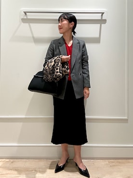 「アイテム（ストール/ショール）」を使った、kanazashiさん（レディース・159cm）の秋コーディネート