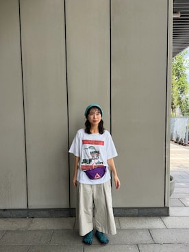 「Reebok(リーボック)のアイテム」を使った、mogiさん(レディース・159cm)の夏コーディネート