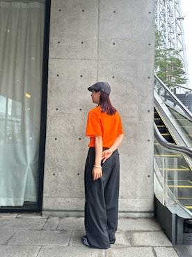 「アイテム（ハンチング/ベレー帽）」を使った、mogiさん（レディース・159cm）の夏コーディネート