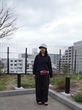 「OVERRIDE（オーバーライド）のアイテム」を使った、mogiさん（レディース・159cm）の春コーディネート