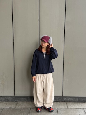 「OVERRIDE（オーバーライド）のアイテム」を使った、mogiさん（レディース・159cm）の秋コーディネート
