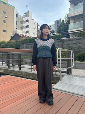 「PRANK PROJECT（プランクプロジェクト）のアイテム（スウェットパンツ）」を使った、mogiさん（レディース・159cm）の秋コーディネート