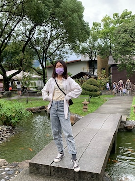 「アイテム（デニムパンツ、その他）」を使った、馥さん（レディース・165cm）の秋コーディネート