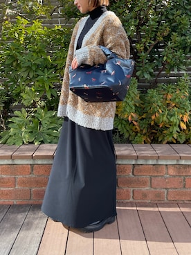 「ONEME（ワンム）のアイテム（スカート）」を使った、ririkaさん（レディース・152cm）の冬コーディネート