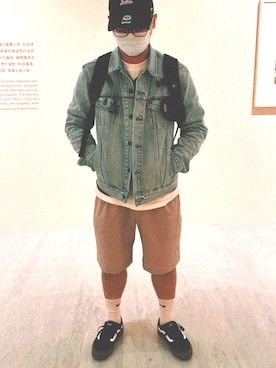 「plain-me（プレインミー）のアイテム（カーゴパンツ）」を使った、jd061118さん（メンズ・168cm）の春コーディネート