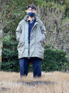 「モンスターパーカー」｜「アイテム（スラックス）」を使った、Coingさん（メンズ・167cm）の冬コーディネート