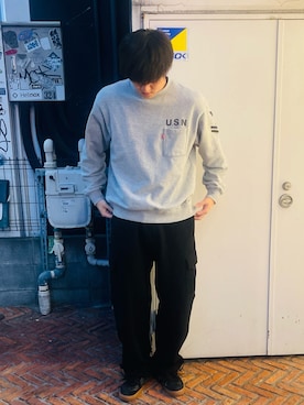 「AVIREX新宿」｜庄子　恵さん（メンズ・179cm）の冬コーディネート