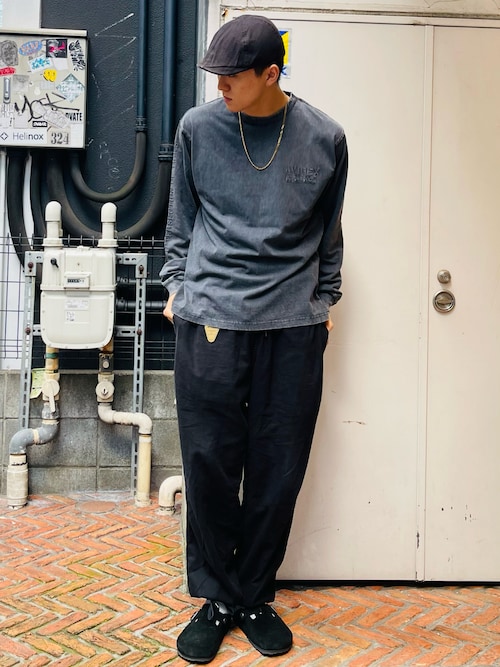《CROSSOVER》FADED WASH LONGSLEEVE T-SHIRT / フェイデッド ウォッシュ 長袖Tシャツ / AVIREX / アヴィレックス