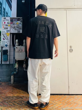 「AVIREX新宿」｜庄子　恵さん（メンズ・179cm）の夏コーディネート