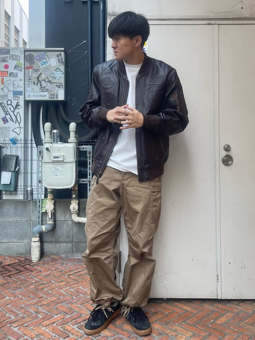 セール】LEATHER TYPE MA-1 TOPGUN / レザー タイプ MA-1 トップ