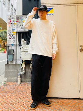 「AVIREX新宿」｜庄子　恵さん（メンズ・179cm）の春コーディネート