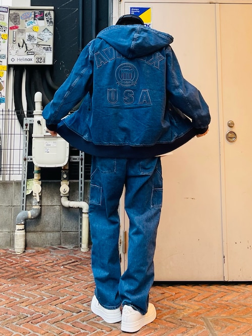 《直営店限定》DOUBLE KNEE DENIM PANTS / ダブルニー デニムパンツ / AVIREX / アヴィレックス
