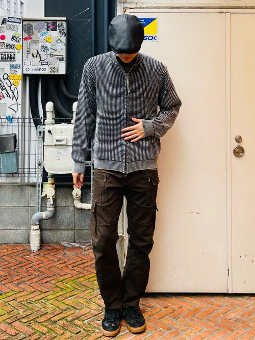 《直営店限定》FADE WASH COMMAND ZIP UP KNIT / フェイドウォッシュ コマンド ジップアップ ニット / AVIREX / アヴィレックス