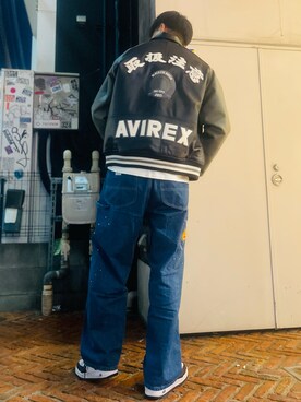 「AVIREX新宿」｜庄子　恵さん（メンズ・179cm）の冬コーディネート
