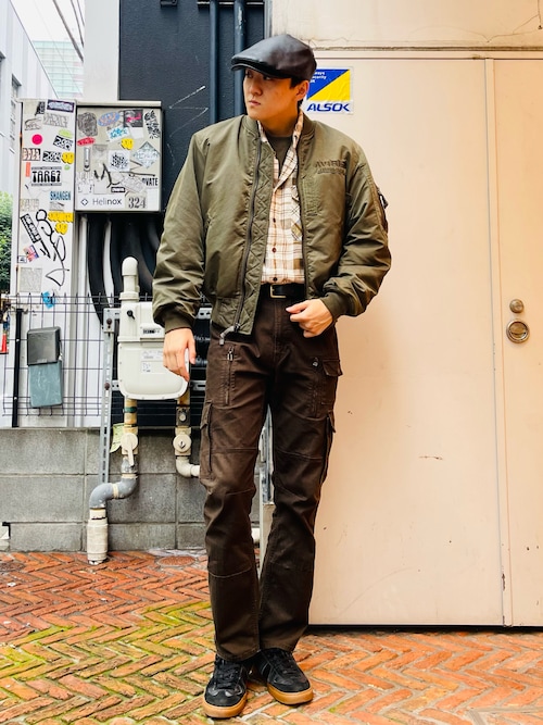 新製品情報も満載 セール】LONGSLEEVE CHECK EMB SHIRT USAF / ロングスリーブ ウェア