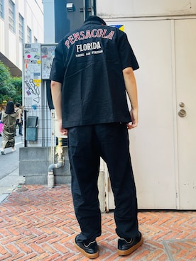 「AVIREX（アヴィレックス）のアイテム（ハンチング/ベレー帽）」を使った、庄子　恵さん（メンズ・179cm）の春コーディネート