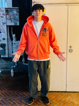 「AVIREX新宿」｜庄子　恵さん（メンズ・179cm）の春コーディネート