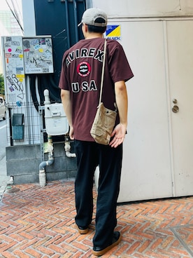 「AVIREX新宿」｜庄子　恵さん（メンズ・179cm）の夏コーディネート