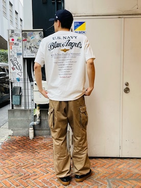 「AVIREX新宿」｜庄子　恵さん（メンズ・179cm）の春コーディネート