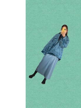 「MATURED（マチュアード）のアイテム（ジャケット/アウター、ブルー系）」を使った、myfukさん（レディース・162cm）の秋コーディネート