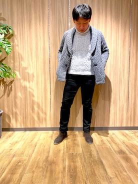 「SEAGREEN（シーグリーン）のアイテム」を使った、ふわポメさん（メンズ・170cm）の冬コーディネート
