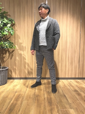 「SEAGREEN（シーグリーン）のアイテム」を使った、ふわポメさん（メンズ・170cm）の冬コーディネート