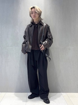 「HARE（ハレ）のアイテム（ブルゾン）」を使った、けいしさん（メンズ・168cm）の秋コーディネート