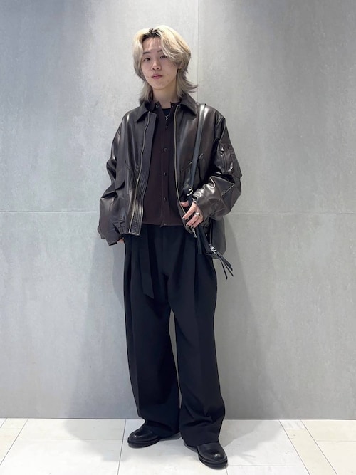 HARE（ハレ） ブルゾン アウター 「SET UP対応」LUXEレザーブルゾン