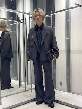 「アイテム（セットアップ）」を使った、けいしさん（メンズ・168cm）の秋コーディネート