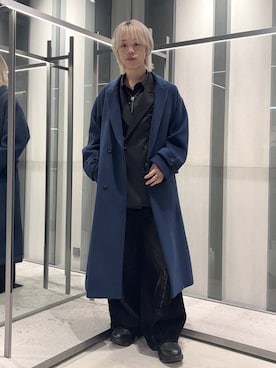 「アイテム（チェスターコート）」を使った、けいしさん（メンズ・168cm・20代）の冬コーディネート