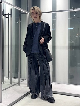 「HARE（ハレ）の【MADE IN JAPAN】ステンレスチェーンネックレス(HARE)（ネックレス、シルバー系）」を使った、けいしさんの春コーディネート