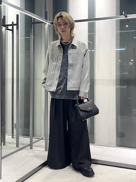 「HARE（ハレ）の【MADE IN JAPAN】ステンレスチェーンネックレス(HARE)（ネックレス、シルバー系）」を使った、けいしさんの春コーディネート