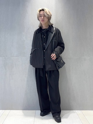 「HARE（ハレ）のMINIシャークハイソールブーツ(HARE)（ブーツ）」を使った、けいしさん（メンズ）の秋コーディネート