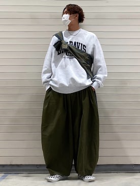 「BEN DAVIS（ベンデイビス）のアイテム（スウェット）」を使った、Haruichiさん（メンズ・175cm）の秋コーディネート