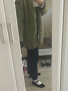 「SVEC（シュベック）のカンフーシューズ kung fu Shoes / ストラップパンプス（バレエシューズ）」を使った、ますかっとさん（レディース・158cm）の冬コーディネート