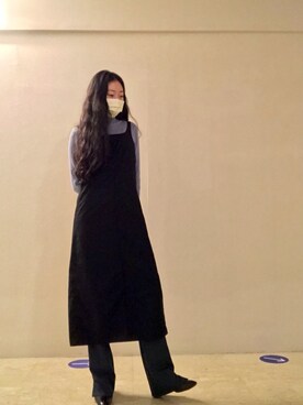 「通勤穿搭」｜「アイテム（ワンピース/ドレス）」を使った、蔓さん（レディース・165cm）の冬コーディネート