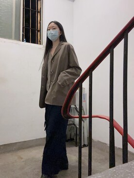 「MEIER.Q（マイヤーキュー）のアイテム（ジャケット/アウター）」を使った、蔓さん（レディース・165cm）の秋コーディネート